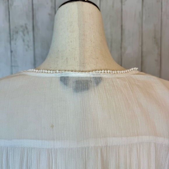 Old Navy | White Cotton Boho Peasant Top Blouse Women’s M - Picture 8 of 12